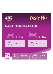 Whiskas Tasty Mix Mix Land &amp; Sea Collection Wet Cat Food 70g Pack of 12