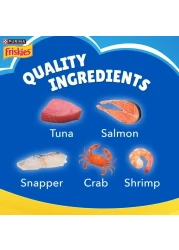 Purina Friskies Seafood Sensations Flavours of Tuna, Salmon, Snapper, Crab and Shrimp Adult Cat Food, 6kg