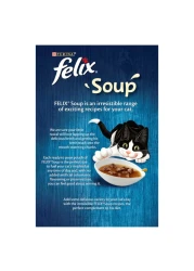 بيورينا فيليكس شوربة أوريجينال مع طعام رطب للقطط البقري والدجاج ولحم الضأن 48 غرام حزمة من 6