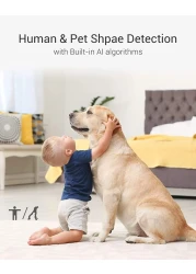 EZVIZ 2K+ AI Security Camera Indoor, AI Powered Human/Pet/Crying Detection, Starlight Colour Night Vision, Auto-Zoom Tracking, Two-way Audio&amp;Calling, 2.4G/5G WiFi, SD Card/Cloud Storage(C6)