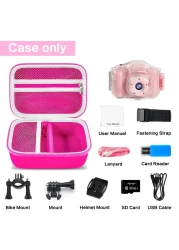 Againmore Kids Camera Case Compatible with ESOXOFFOREfor Mgaolofor BOFIDARfor LETSHAHAfor MindPalfor Cimizi Instant Print Camera Portable Digital Cameras Protective Storage BagRose