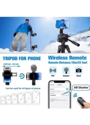 Camera Tripod DSLR Camera Tripod With Plates For Lightweight Video Tripod Stand For Travelling Phone Tripod With Fluid Head Phone Holder Wireless Remote Max Load