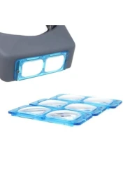 PHYHOO Headband Magnifier Binocular Magnifying Glass Jewelry Magnifiers Headmounted Double Lens Reading Jewelers Tools Head Wearing 4 Magnifications