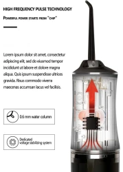 Fitto Water Flosser, USB Rechargeable Cordless Oral Irrigator, 3 Modes for Deep Cleaning, Portable Dental Care, Waterproof, for Travel &amp; Home Use