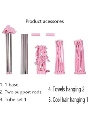 FITTO 3-Tier Rotating Clothes and Towel Organizer Dry Rack, Indoor/Outdoor Laundry Dryer, Space-Saving, Adjustable, Durable for Patio and Home Use