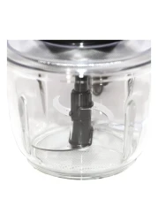 ماي تشويس مفرمة صغيرة ذات سرعة واحدة MCG-295 بسعة 2 لتر فضي وأسود