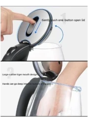 GStorm High Borosilicate Glass and Stainless Steel + ABS 2.0 L Electric Kettle