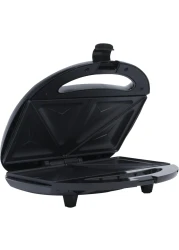 Sonashi 2 Slice Sandwich Maker With Non-Stick Plates, Overheat Protection, Power On/Off And Ready Indicator, Perfect For Breakfast, 750W, SSM-884, Black/Silver