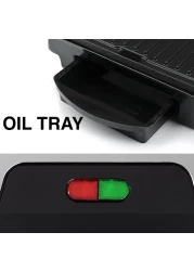 AFRA 2 Slice Non-Stick Grill-Sandwich &amp; Panini Maker, 750 Watts With Oil Tray, Stainless Steel, AF-7520PMSS, 2 Year Warranty