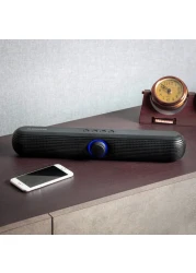 Olsenmark Wireless Speaker, 2.0Ch Bluetooth Speaker OMMS1288, Bluetooth/ FM/ USB/ TF Card/ AUX Input/ TWS, 2x6W Speaker, Mini Sound Bar for PC/ Home Theater