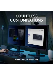 MX Keys S Advanced Wireless Illuminated Keyboard (Graphite) US International English Layout Keyboard for Windows PC, Linux, Chrome, Mac