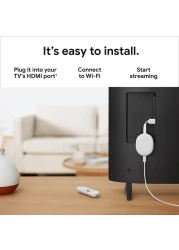 Google Chromecast With Google TV 4К Media Streamer With Google Assistant - Snow