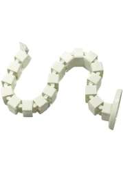 DKURVE&reg; Cable Snake Square Office Meeting Table Working PC Desk Cable Organizer Wire Management Floor Cable Management Kit Height Adjustable Desk Quad Entry Wire Organizer 80 CM (White)