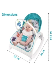 TEKNUM Multifunctional Rocker/ Feeding Chair/Baby Seat/Recliner - Dinosaur Blue