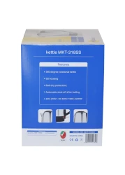 MyChoice Stainless Steel Electric Kettle MKT-318SS Silver and Black 1.7L