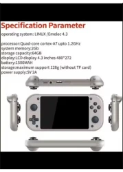 Radiotronics Handheld Game Console, M17 4.3-inch 64G Retro Handheld Pandora Game Console with 20000 Games