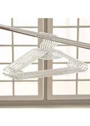 LAVISH Clear Plastic Clothes Hangers &ndash; 8-Piece Set for Neat &amp; Organized Wardrobe