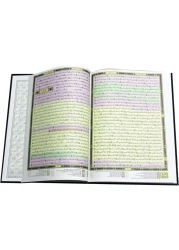 مصحف القيامة بغلاف مخملي - مصحف القيامة مع التقسيم الموضوعي لآيات القرآن الكريم جوامع القيام قرآن كبير الحجم 25×35سم 122 صفحة. (وردي)