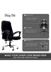 Deisy Dee Computer Office Chair Covers for Stretch Rotating Mid Back Chair Slipcovers Cover ONLY Chair Covers C162 Black