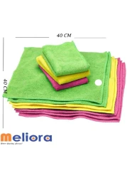 Generic Microfiber Multi Purposes Towels Cloths Car, Kitchen, Bathroom Super Absorbent Kitchen Cleaning Cloths, Perfect Car Wash Cloth Towels. 1-Pack 5 Colors 10 Pieces 40X40 Cm, Assorted Colors
