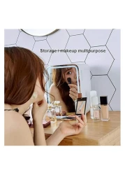 Skincare Fridge With Dimmable LED Light Mirror, 4L Makeup Mini Fridge for Bedroom, Car, Office &amp; Dorm, Cooler &amp; Warmer, Portable Small Refrigerator