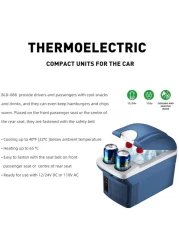 Small Car Refrigerator 8L Cool Box - Low Noise Compact Mini Fridge,Portable Cooler for Car, Travel, Camping, and Road Trips