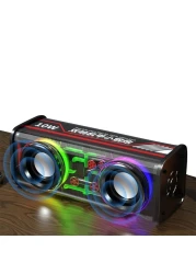 V8 Bluetooth Speaker, Dual Speakers, High Power Subwoofer, Black