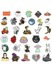 SINCCO 204050 PCS Cute Enamel Backpack Pins Funny Enamel Pins Bulk Set Cool Button Pins Aesthetic Brooch Lapel Pins Anime for Backpacks Jackets Hats Kids Girls