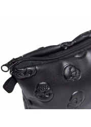 WarmtreeFashion Black Skull Cosmetic Bag Makeup Storage Bag Toiletry Organizer Pencil Case Handbag