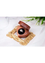 MONYCraft Ring Box Heart Handmade Wooden Ring Box for Proposal Engagement Ring Box Wood Unique Proposal Ring Box Engraved With Will you marry me Heart Shape Ring Box