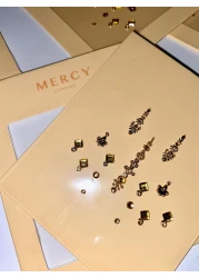 Gigi Gold Bindi Crystal Indian Bindi Face Jewels Gold Multi Packet