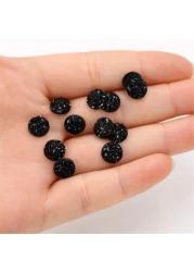 Vivian 204 Pieces 17 Colors Round Resin Cabochon Flatback Druzy Iridescent Colorful Cabochons DIY Accessories 10mm