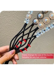 4 Pcs Tie Dye Deft Bun Hair Bun Makers for Womens Gradient French Twist Hairstyle Velvet Scrunchie Classy Multicolor Cloth Magic Clip Reusable Quick Bun