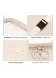 مجموعة تخزين السفر وتنظيم الأمتعة من Mei Homecenter مكونة من 7 قطع - حقائب تعبئة الملابس للسفر، باللون الوردي