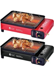 DLC Camping Gas Burner Red DLC-P3411 Portable Butane Stove for Camping, Hiking &amp; Backpacking Lightweight, Windproof Outdoor Cooking Stove
