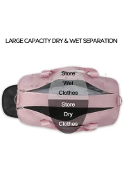 ماهمير شنطة رياضية لصالة الالعاب الرياضية للرجال والنساء مع جيب للاحذية، (اخضر)