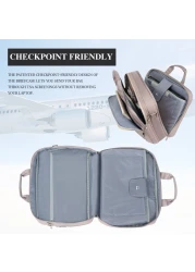 EMPSIGN 173 Inch Laptop Bag Large Capacity Expandable Briefcase for Women Men Business Office WaterRepellent Laptop Case Travel Computer Bag with RFID Pockets Dusty Pink