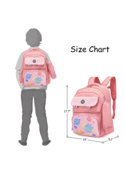 Eazy Kids Unicorn Planet School Bag w/t Pencil Case-Pink