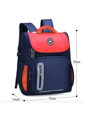 Eazy Kids Ergonomic School Bag-Red blue