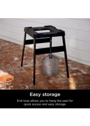 Ninja XSKOPPL Perforated Pizza Peel Compatible Woodfire Outdoor Oven OO100 series Hanging Drawstring Aluminum GreyBlack 195 x 165 x15