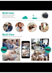 WiFi Camera 1080p Motion Detection Digital Table Clock Portable Rechargeable Night Vision 64GB Support