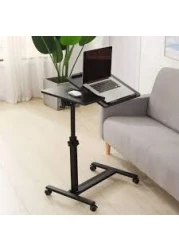 طاولة صينية قابلة للتعديل ، طاولة كمبيوتر محمول ، طاولة كمبيوتر ، ارتفاع قابل للتعديل ، مكتب كمبيوتر محمول محمول ، تدوير طاولة سرير للكمبيوتر المحمول يمكن رفعها