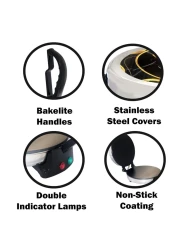 صانعة التورتيلا الكهربائية - آلة صنع الروتي المصنوعة من الفولاذ المقاوم للصدأ بقوة 1800 واط مع ألواح غير لاصقة، تسخين على الوجهين، توزيع متساوي للحرارة للتورتيلا والروتي