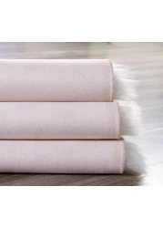 Mei Homecenter Super Soft Rabbit Fur Flower Design Living Room Carpet With Anti Slip Bottom, Red (Size 80CM)