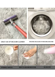 Mei Homecenter Modern Wool Fluffy Floor Mat Carpet with Anti slip High Pile Bottom with Upgraded Foam (Size 120&times;160CM)