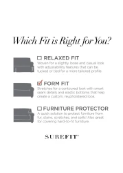 SureFit SF39058 Stretch Pinstripe Recliner Slipcover One Piece Form Fit 94 Polyester 6 Spandex Machine Washable Cream