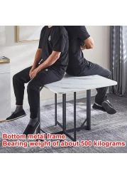 Generic Modern Folding Dining Table, Extendable Drop Leaf Folding Table, Multifunction Expandable, Steel Frame Structure, Easily Bear 400 Kg/881 Lb, Grey