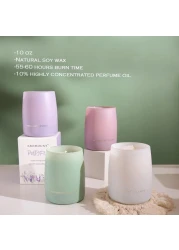 Cranberry Rose Scented Candle with Crystal Inside Healing Rose Quartz Crystal Candle and Dried Flowers 10oz Soy Wax 55 Hours Long Lasting Burn Love