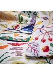 Duvet Cover And 2 Pillowcases Multicolour/Floral Pattern 240X220/50X80cm