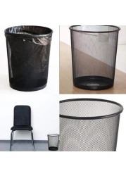 LAVISH 2 Pcs Steel Round Mesh Wastebasket Recyling Bin,Rubbish Paper Trash Can Size-26.5x22x28.5CMfor Bathroom, Bedroom, Office